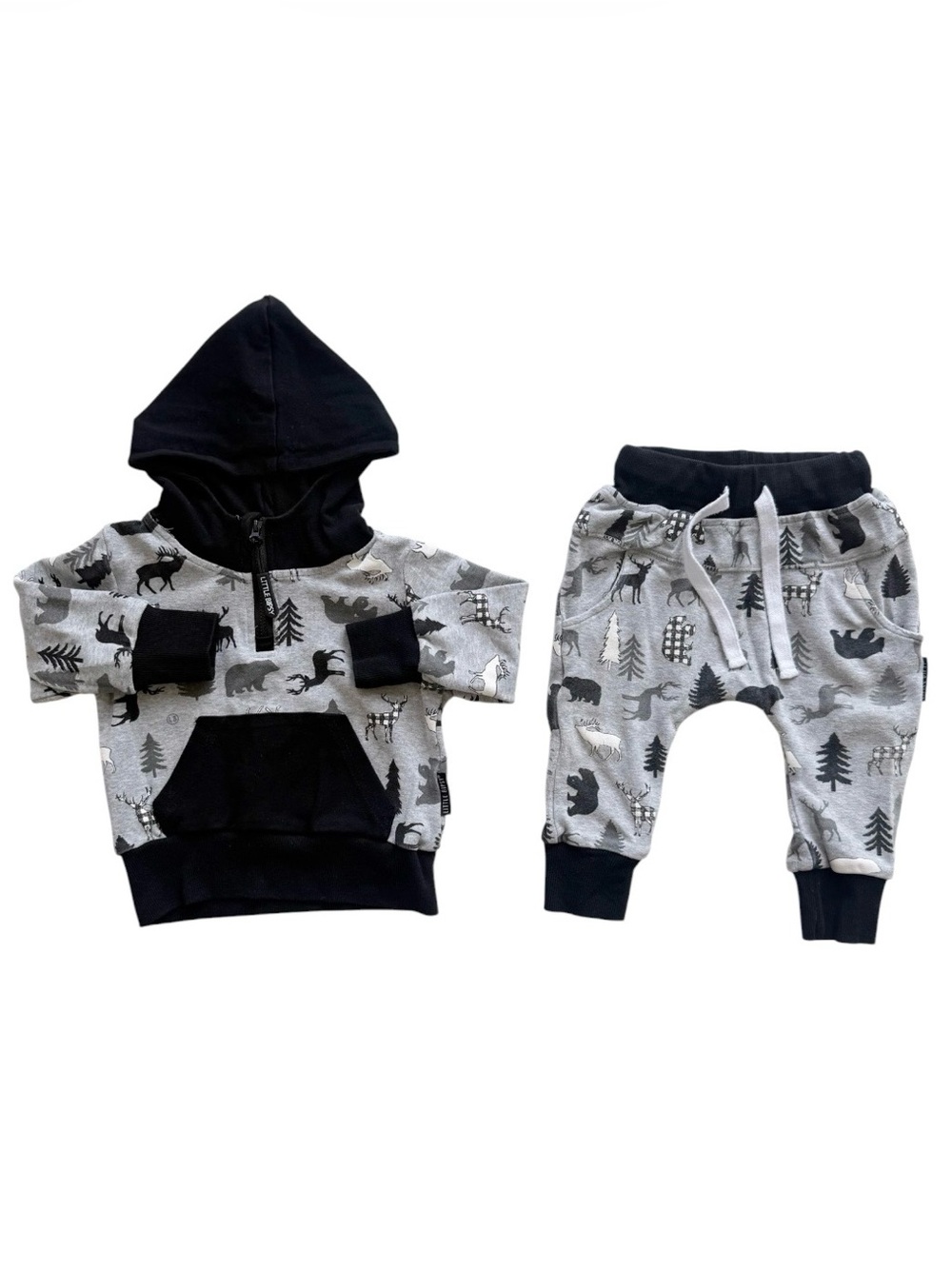 Little Bipsy Woodland Animal Hoodie and Jogger Set 6-12M